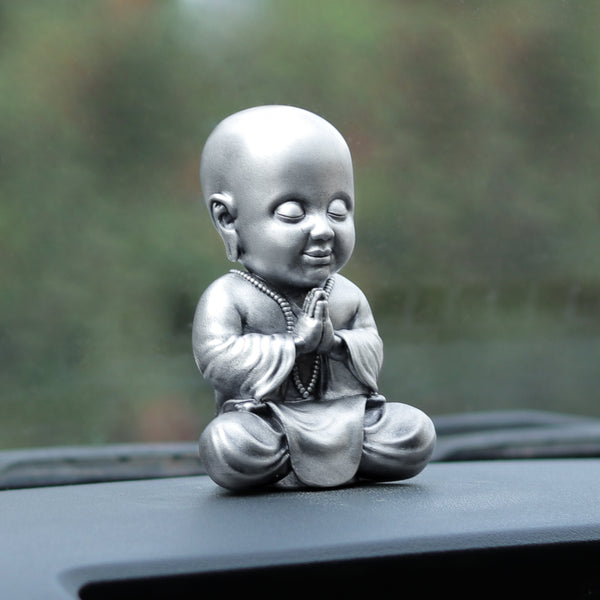 Meditating Baby Monk Car Dashboard