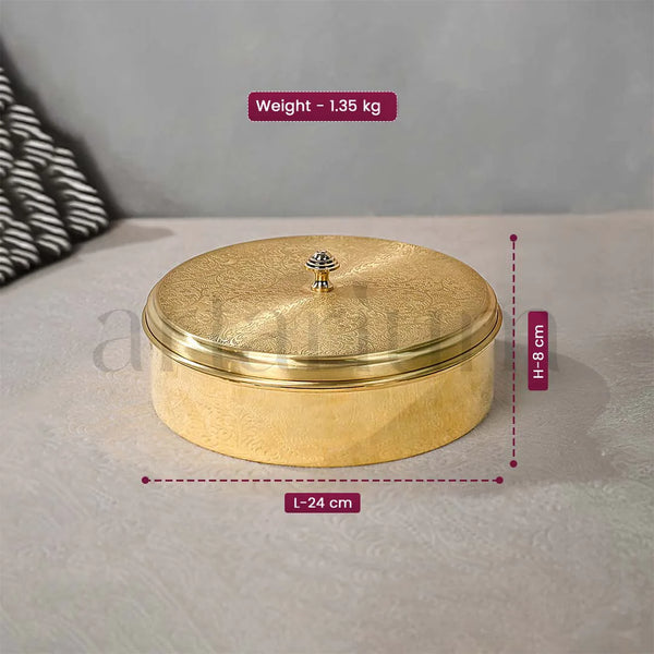 Brass Spice Box with Spoon