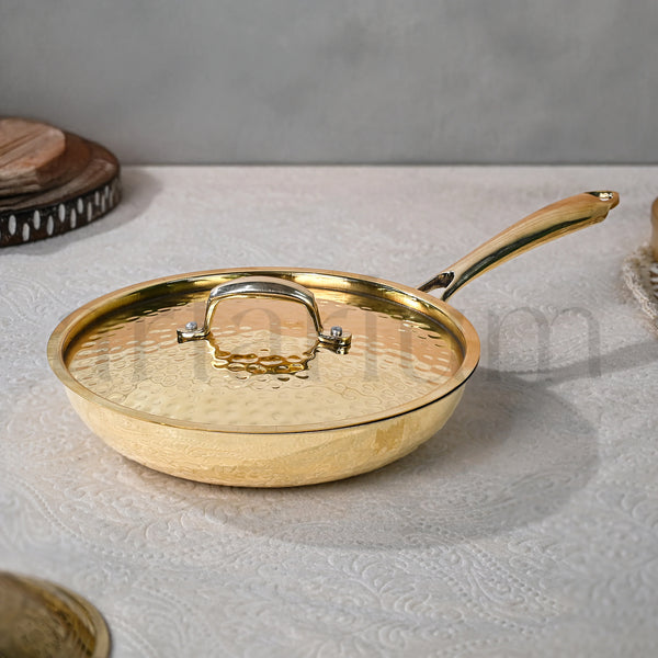 Brass Frying Pan with Lid