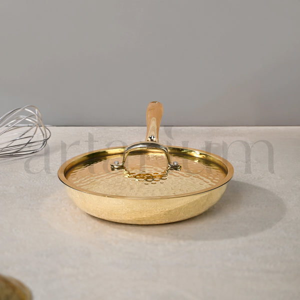 Brass Frying Pan with Lid