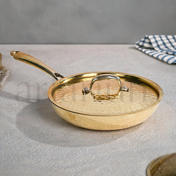 Brass Frying Pan with Lid