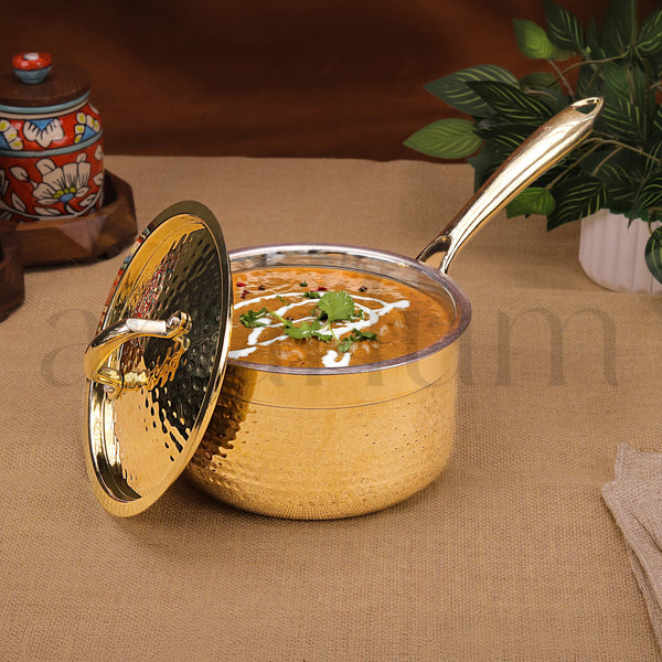 Brass Sauce Pan With Lid