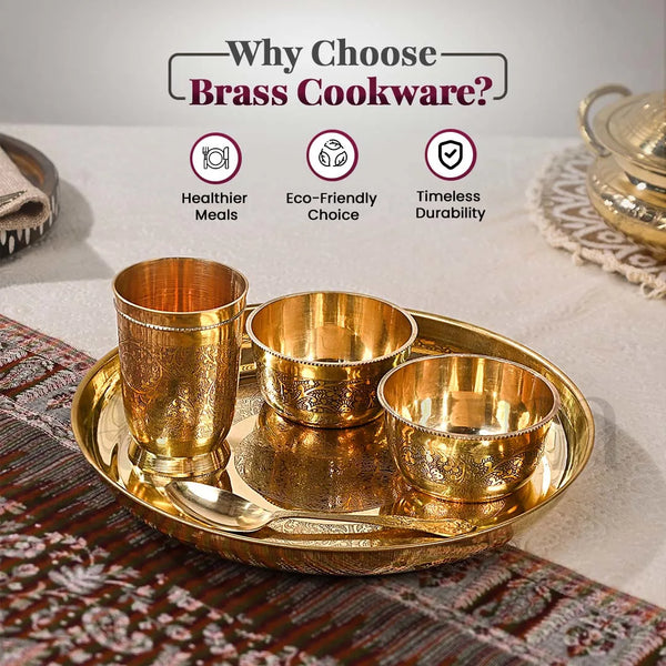 Brass Thali- Set of 5