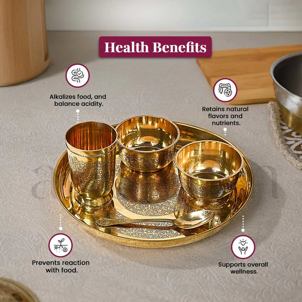 Brass Thali- Set of 5