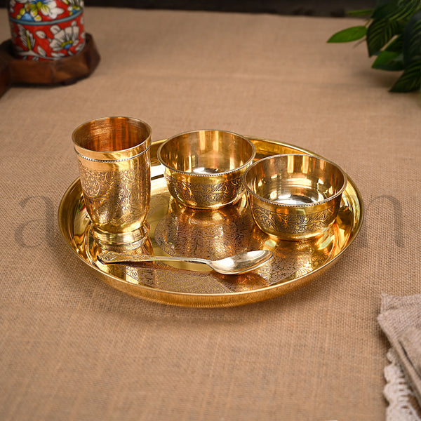 Brass Thali- Set of 5