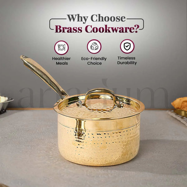 Brass Sauce Pan With Lid