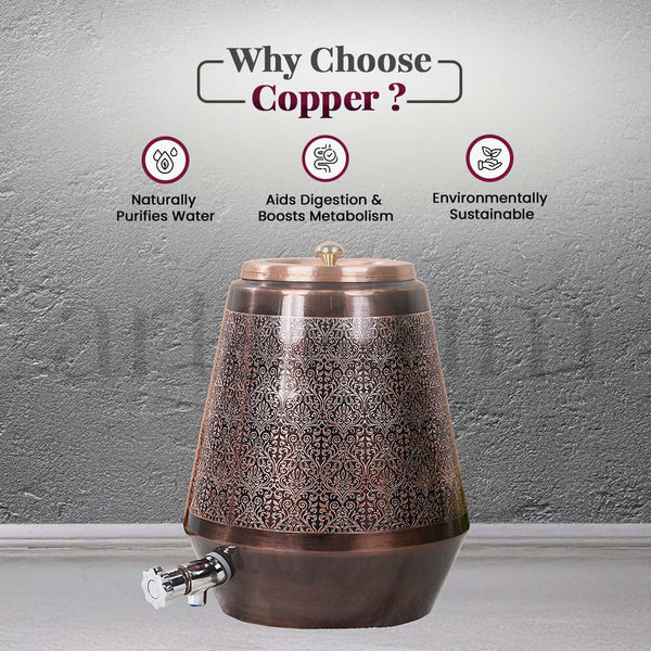 Copper Antique Water Dispenser (8 litres)