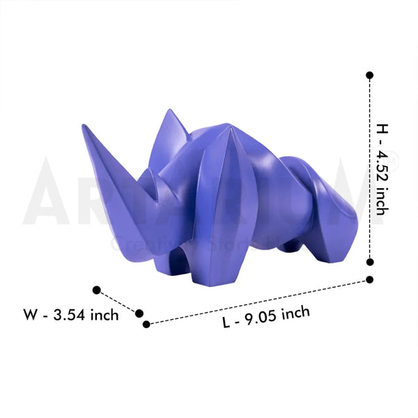 Abstract Art Rhino Figurine