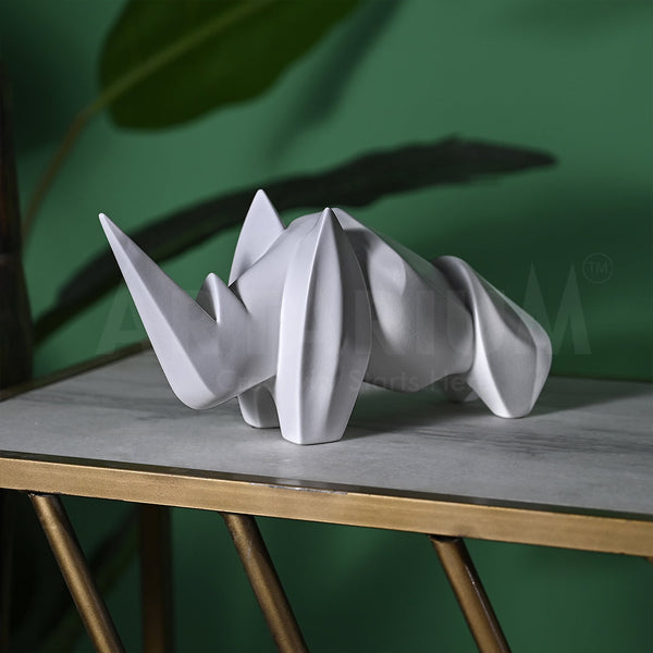 Abstract Art Rhino Figurine