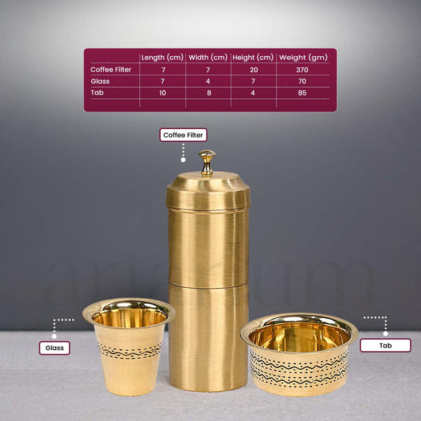 Brass Filter Coffee with Dabara Set